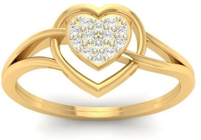 

Jewels5 Clandestine 18kt Diamond Yellow Gold ring(Rhodium Plated)