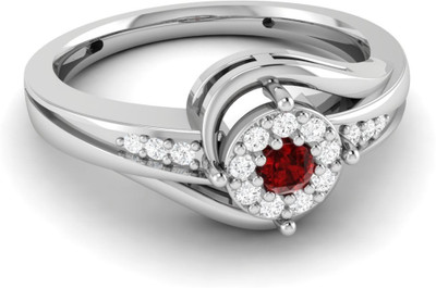 

Parshva Diam Silver Cubic Zirconia Gold-plated Plated Ring, White