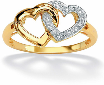 

Facetzinspire Silver Sterling Silver Plated Ring, Yellow;platinum