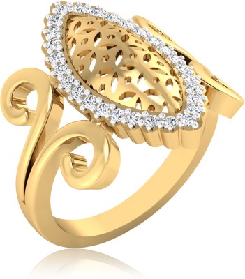 12% OFF on Madan Jewellers 14kt Gold Diamond Om Diamond Ring on ...