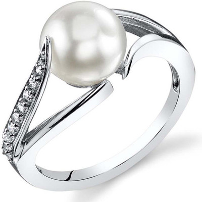 

Kiara Jewellery Sterling Silver Swarovski Zirconia Rhodium Plated Ring, White