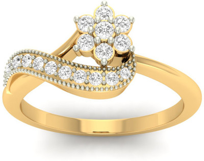 

Jewels5 Anayia 18kt Diamond Yellow Gold ring(Rhodium Plated)