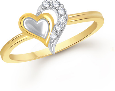 

VK Jewels Ultimate Love Heart Alloy Cubic Zirconia Gold-plated Plated Ring