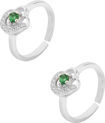 

Jewel99 Shinpi Sterling Silver Swarovski Zirconia Platinum Plated Toe Ring