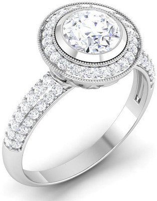 

Kiara Jewellery Silver Cubic Zirconia Rhodium Plated Ring, White