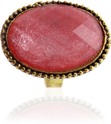 

Fasherati Pink Stone Statement Alloy Crystal Ring
