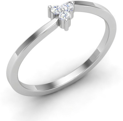 

Kataria Jewellers The Agata American Diamond 92.5 BIS Hallmarked Silver Ring, White
