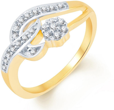 

Sukkhi Intricately Alloy Cubic Zirconia Gold-plated, Rhodium Plated Ring, Gold;white
