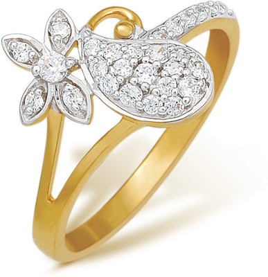 5% OFF on Nishtaa 22kt Cubic Zirconia Yellow Gold ring