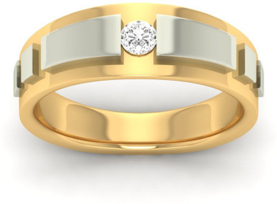 

Jewels5 Dylan 18kt Diamond Yellow Gold ring(Rhodium Plated)