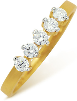 5% OFF on Ishtaa Beautiful 18kt Cubic Zirconia Yellow Gold ring(Yellow Gold Plated)