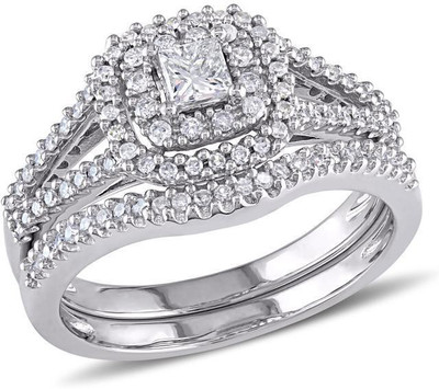 

Kiara Jewellery Meghna Sterling Silver Swarovski Zirconia Gold-plated Plated Ring
