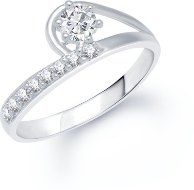 VK Jewels Especial Shaped for Women and Girls Alloy Cubic Zirconia Rhodium Plated Ring