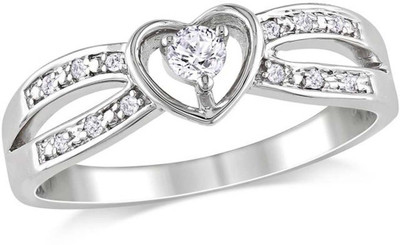 

Kiara Jewellery Sterling Silver Swarovski Zirconia Rhodium Plated Ring, White