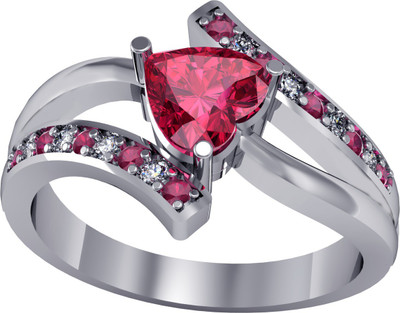 76% OFF on Suvam Jewels Sterling Silver Zircon Rhodium Plated Ring