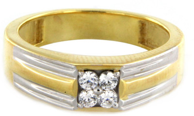 

Anopchand Tilokchand Jewellers Silver Cubic Zirconia Gold-plated Plated Ring