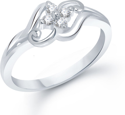 VK Jewels Vivid Shaped for Women and Girls Alloy Cubic Zirconia Rhodium Plated Ring