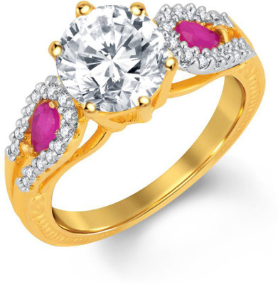 

Sukkhi Alloy Gold-plated, Rhodium Plated Ring, White;gold