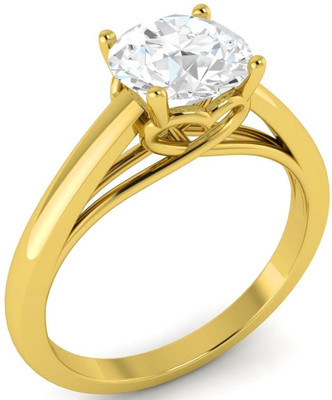 

Parshva Diam Sterling Silver Cubic Zirconia Gold-plated Plated Ring, Yellow