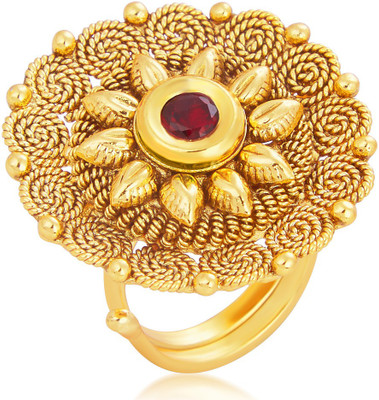 Sukkhi Divine Designer Traditional Cocktail Jalebi Gold Plated Alloy Gold-plated Plated Ring