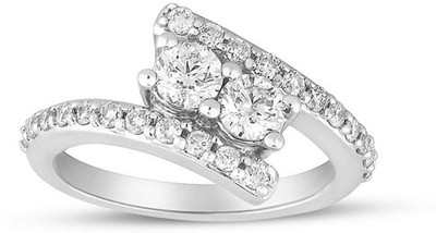 

Kiara Jewellery Sterling Silver Swarovski Zirconia Rhodium Plated Ring, White