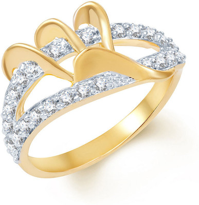 

Sukkhi Ravishing Alloy Cubic Zirconia Gold-plated, Rhodium Plated Ring, Gold;white
