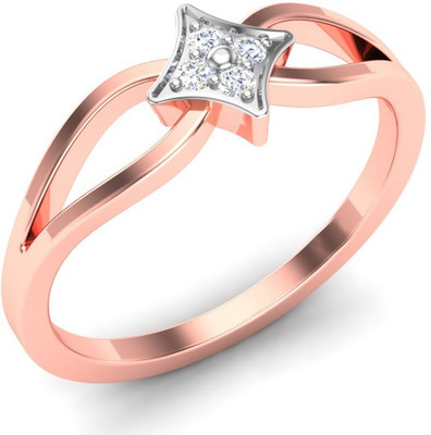 

Kataria Jewellers The Calantha American Diamond 92.5 BIS Hallmarked Silver Ring, Pink