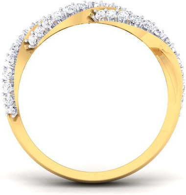 

Kiara Jewellery Alaka Sterling Silver Swarovski Zirconia Ring, Yellow