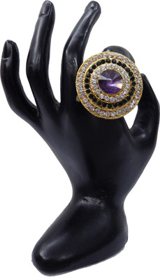 

Shree Bhawani Art Jewellery Zinc Ring, Purple;green