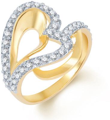 

Sukkhi Intricately Alloy Cubic Zirconia Gold-plated, Rhodium Plated Ring, Gold;white