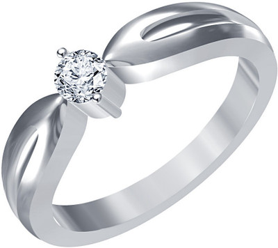 

Vorra Fashion solitaire Sterling Silver Cubic Zirconia Platinum Plated Ring