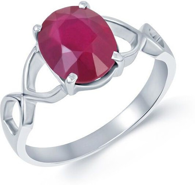 

G-Luck Silver Ruby Ring, Pink
