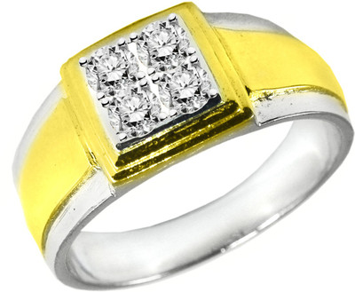 Gunjan Diamond Silver Diamond Ring