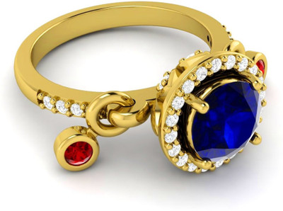 

Parshva Diam Silver Cubic Zirconia Gold-plated Plated Ring, Yellow