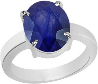 11 Astro Gems 4.5 Crts Blue Sapphire (Neelam) Silver Sapphire Ring