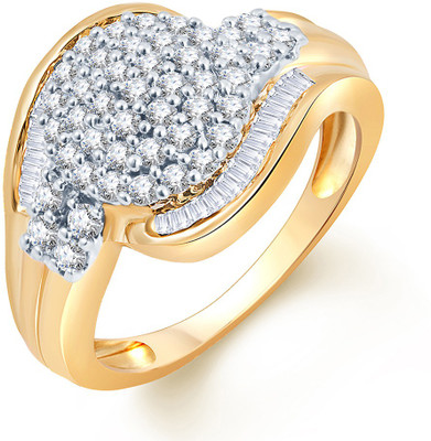 

Sukkhi Marvelous Alloy Cubic Zirconia Gold-plated, Rhodium Plated Ring, Gold;white