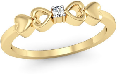 

Vachya Glory 14kt Diamond Yellow Gold ring(Yellow Gold Plated)