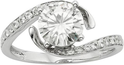 

Kiara Jewellery Sneha Sterling Silver Swarovski Zirconia Gold-plated Plated Ring