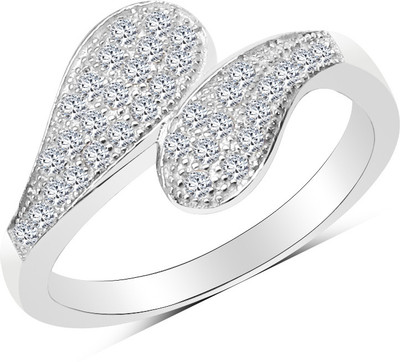 

Johareez Sterling Silver Cubic Zirconia Rhodium Plated Ring, White