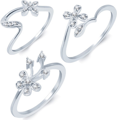 

Sukkhi Alloy Rhodium Plated Ring Set, White