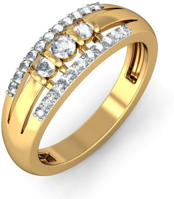 13% OFF on BlueStone The Alba 18kt Diamond Yellow Gold ring
