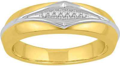 

AG Jewellery Sterling Silver Diamond Rhodium Plated Ring, Multicolor