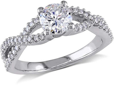 

Kiara Jewellery Sterling Silver Swarovski Zirconia Rhodium Plated Ring, White