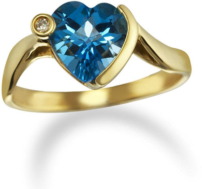 

Facetzinspire Silver Topaz Sterling Silver Plated Ring, Yellow