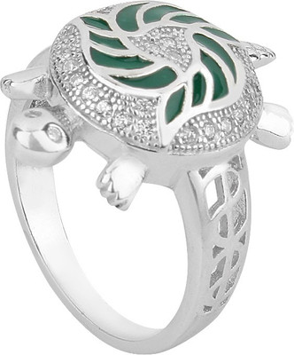 

Jewel99 Tortoise Sterling Silver Swarovski Zirconia Platinum Plated Ring