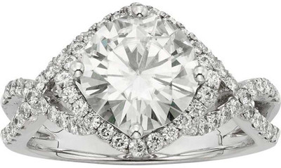 

Kiara Jewellery Sterling Silver Swarovski Zirconia Rhodium Plated Ring, White