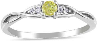 

AG Jewellery Real Diamond Fashion SR0236 Sterling Silver Diamond Silver Plated Ring, White