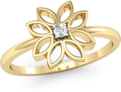 

Vachya Glory 14kt Diamond Yellow Gold ring(Yellow Gold Plated)