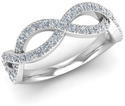 

ICR Jewels Sterling Silver Cubic Zirconia Sterling Silver Plated Ring, White