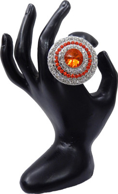 

Shree Bhawani Art Jewellery Zinc Ring, Orange